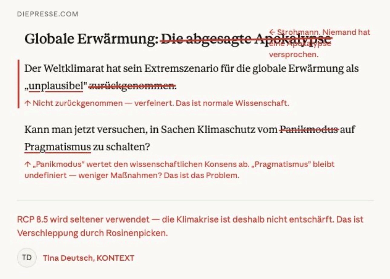 Klimakrise abgesagt ...